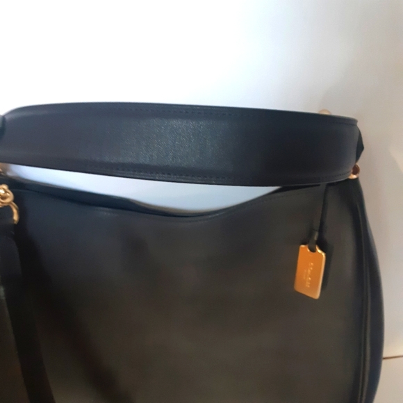 Coach blue/black Nomad hobo leather bag - Picture 4 of 16